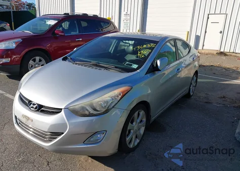 2013 Hyundai Elantra Limited z USA, uszkodzony, nr VIN 5NPDH4AEXDH395292